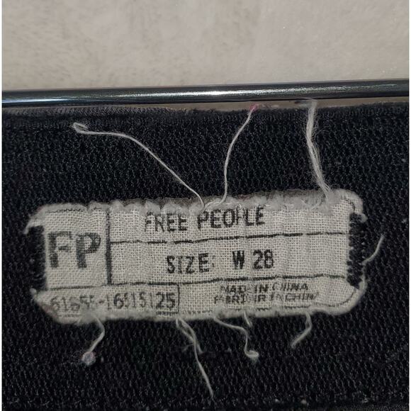 Free People Flared Bell Bottom Denim Jean Elastic Waist Pull On Women Sz 28 Gray - Picture 5 of 11